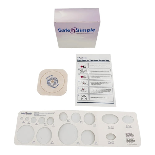 Safe N Simple 2-Piece Wafer Standard Wear Tape Collar Beige 45mm 1 3/4" Flange Cut to Fit (80 Count) Safe N Simple 2-Piece Wafer Standard Wear Tape Collar Beige 45mm 1 3/4" Flange Cut to Fit (80 Count)