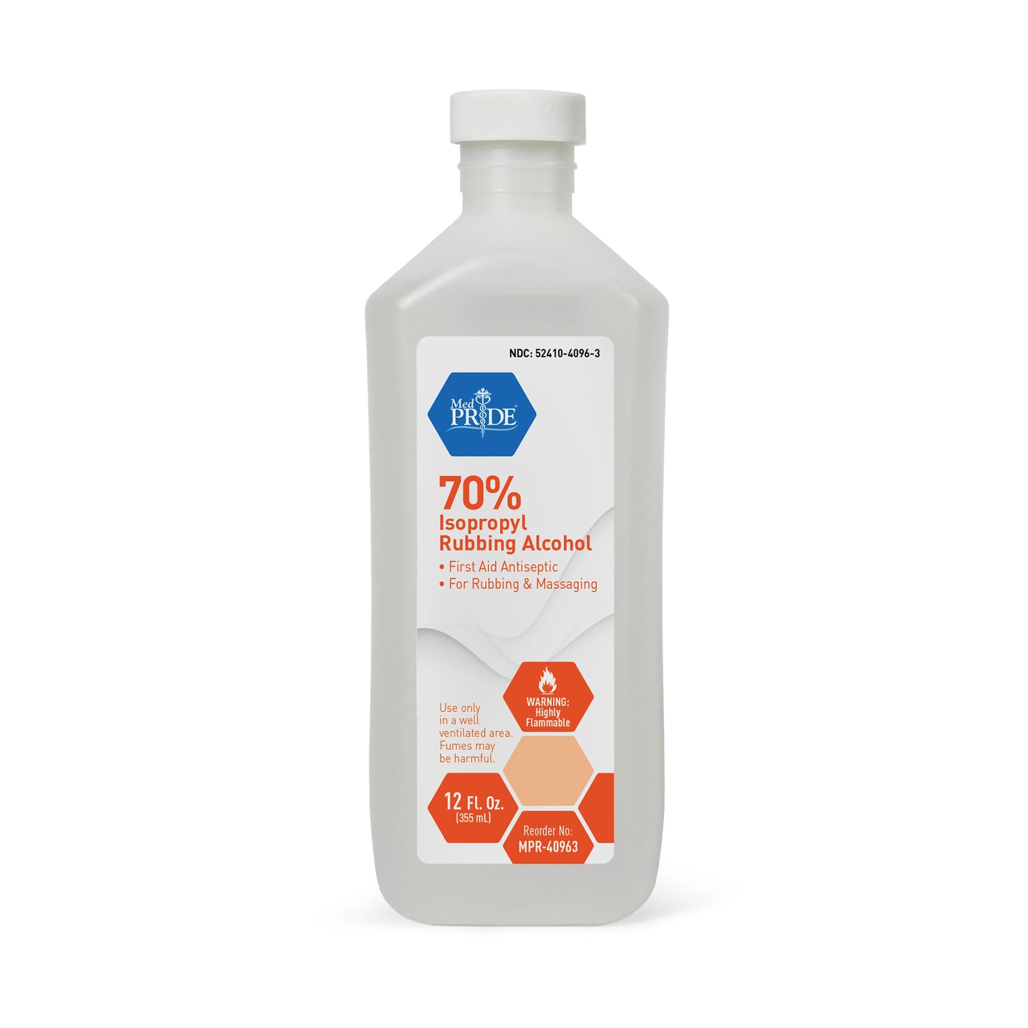 MedPride 70% Isopropyl Rubbing Alcohol - 12oz. - Case of 24 MedPride 70% Isopropyl Rubbing Alcohol - 12oz. - Case of 24