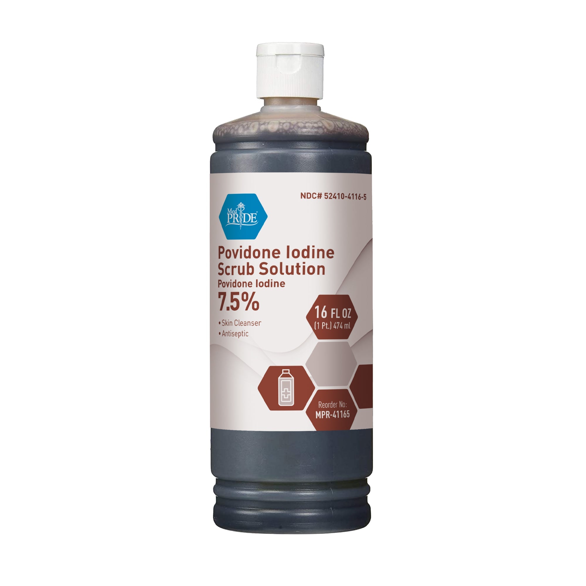 MedPride Povidone Iodine Prep Solution - 16oz. - Case of 24 MedPride Povidone Iodine Prep Solution - 16oz. - Case of 24