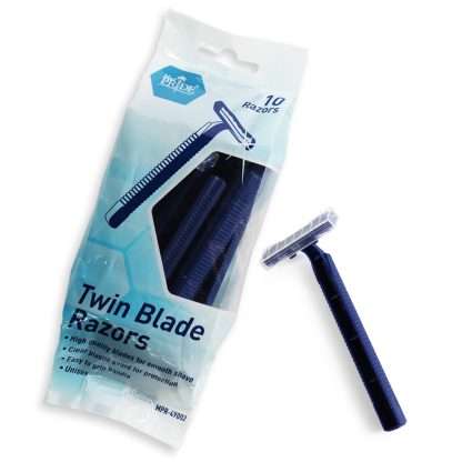 MedPride Twin Blade Razors - Pack of 10, Case of 30 (300 count) MedPride Twin Blade Razors - Pack of 10, Case of 30 (300 count)