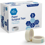 MedPride Paper Surgical Tape, 1/2" x 10 yds - 24/Box, Case of 12 (288 Count) MedPride Paper Surgical Tape, 1/2" x 10 yds - 24/Box, Case of 12 (288 Count)