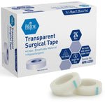 MedPride Clear Surgical Tape, 1/2" x 10 yds - 24/Box, Case of 12 (288 Count) MedPride Clear Surgical Tape, 1/2" x 10 yds - 24/Box, Case of 12 (288 Count)