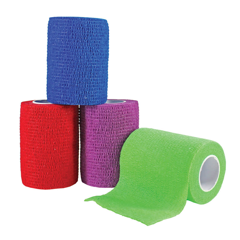 Medpride Self-Adherent Wrap, 3"x5" yds. - Rainbow - Latex Free, 4 colors/Box, Case of 24 (96 Count) Medpride Self-Adherent Wrap, 3"x5" yds. - Rainbow - Latex Free, 4 colors/Box, Case of 24 (96 Count)