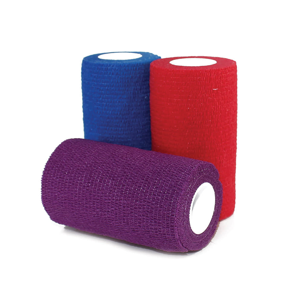 Medpride Self-Adherent Wrap, 4"x5" yds. - Rainbow - Latex Free, 3 colors/Box, Case of 18 (54 Count) Medpride Self-Adherent Wrap, 4"x5" yds. - Rainbow - Latex Free, 3 colors/Box, Case of 18 (54 Count)