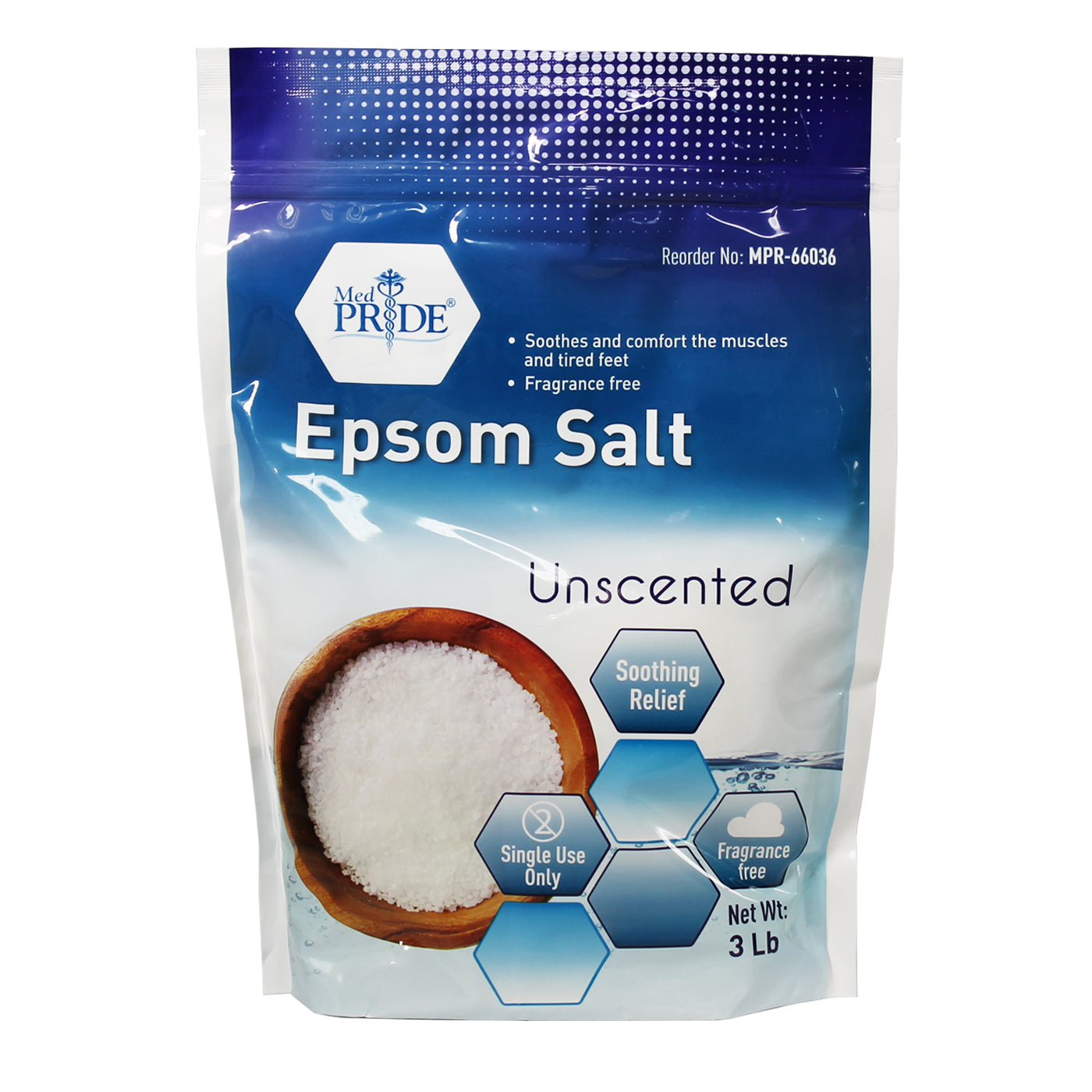 MedPride Epsom Salt, Relaxing Foot Bath Soak with Essential Oils, 19.2 oz. - Case of 12 MedPride Epsom Salt, Relaxing Foot Bath Soak with Essential Oils, 19.2 oz. - Case of 12