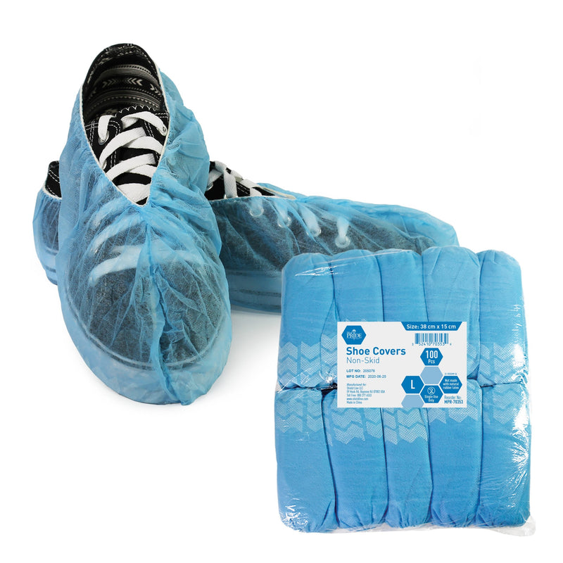 Medpride Non-Skid Shoe Covers - 100/Pack, Case of 3 Medpride Non-Skid Shoe Covers - 100/Pack, Case of 3
