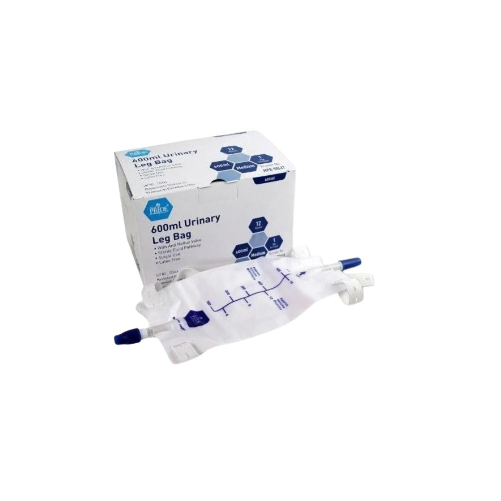 MedPride Urinary Drainage Bags, 600ml, Medium Sterile - 12/box, Case of 4 (48 count) MedPride Urinary Drainage Bags, 600ml, Medium Sterile - 12/box, Case of 4 (48 count)