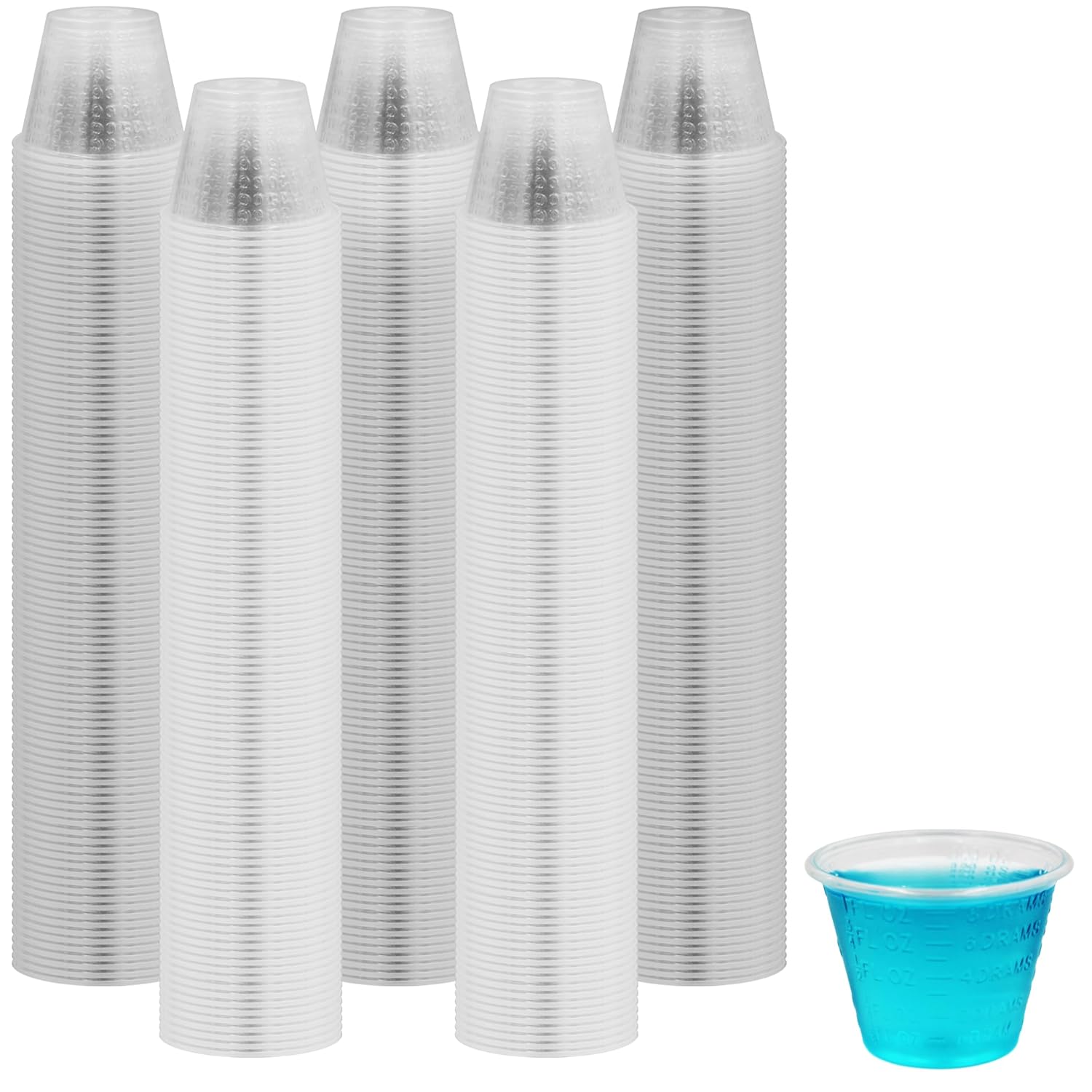 MedPride Medicine Cups Transparent Graduated 1oz. - 5 Sleeves, Bag of 100 (Total of 5000) MedPride Medicine Cups Transparent Graduated 1oz. - 5 Sleeves, Bag of 100 (Total of 5000)