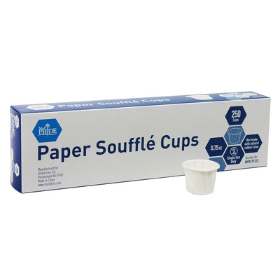 MedPride Disposable Paper Souffle Medicine Cups 0.75 oz 250 Cups/Box, Case of 20 (5000 Count) MedPride Disposable Paper Souffle Medicine Cups 0.75 oz 250 Cups/Box, Case of 20 (5000 Count)