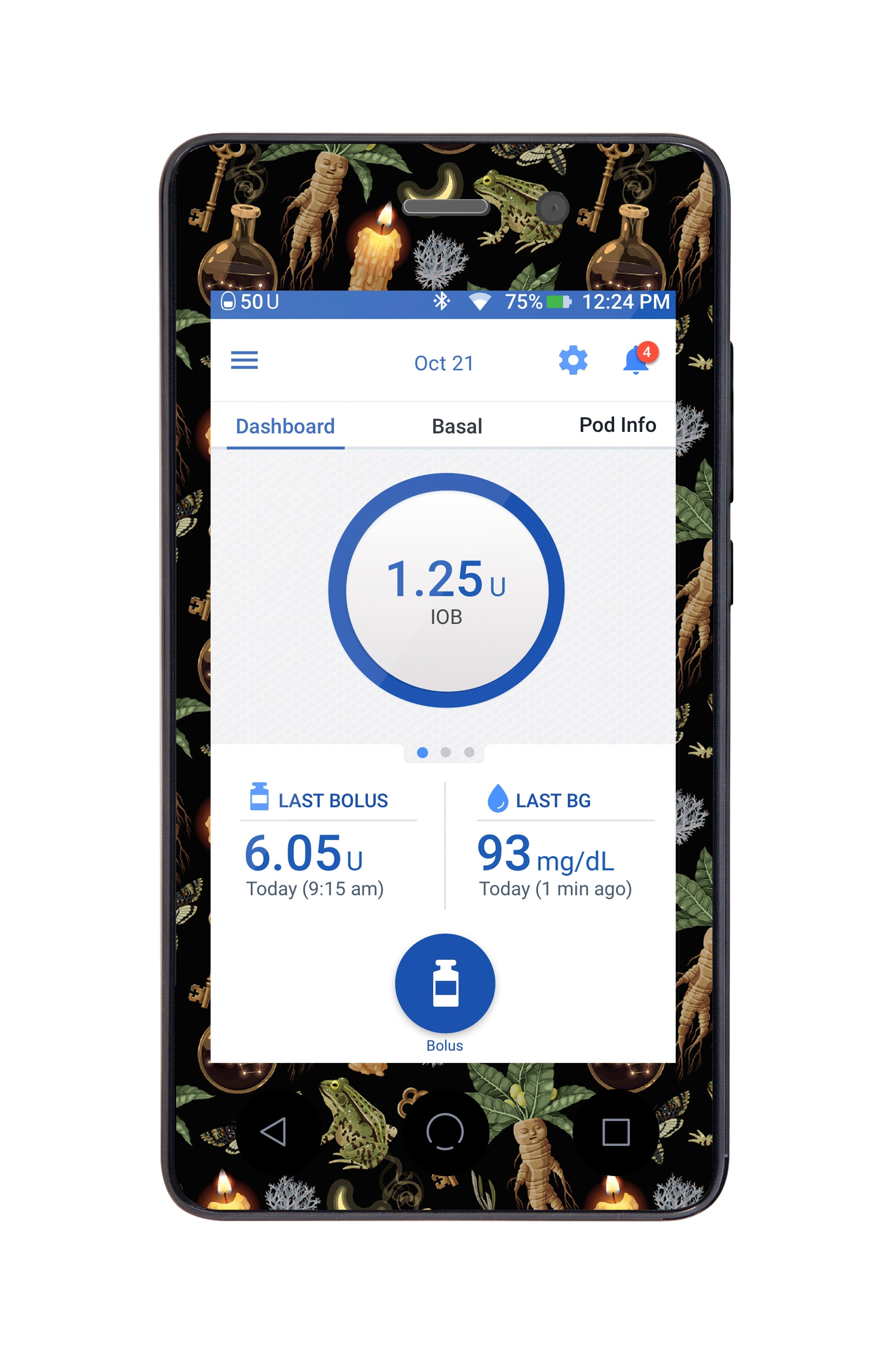 Mandrakes Sticker for Omnipod DASH® PDM – Pump Peelz Mandrakes Sticker for Omnipod DASH® PDM – Pump Peelz