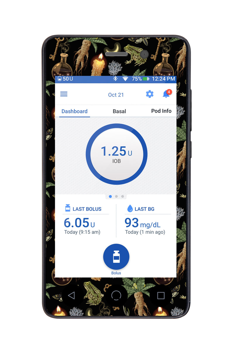 Mandrakes Sticker for Omnipod DASH® PDM – Pump Peelz Mandrakes Sticker for Omnipod DASH® PDM – Pump Peelz