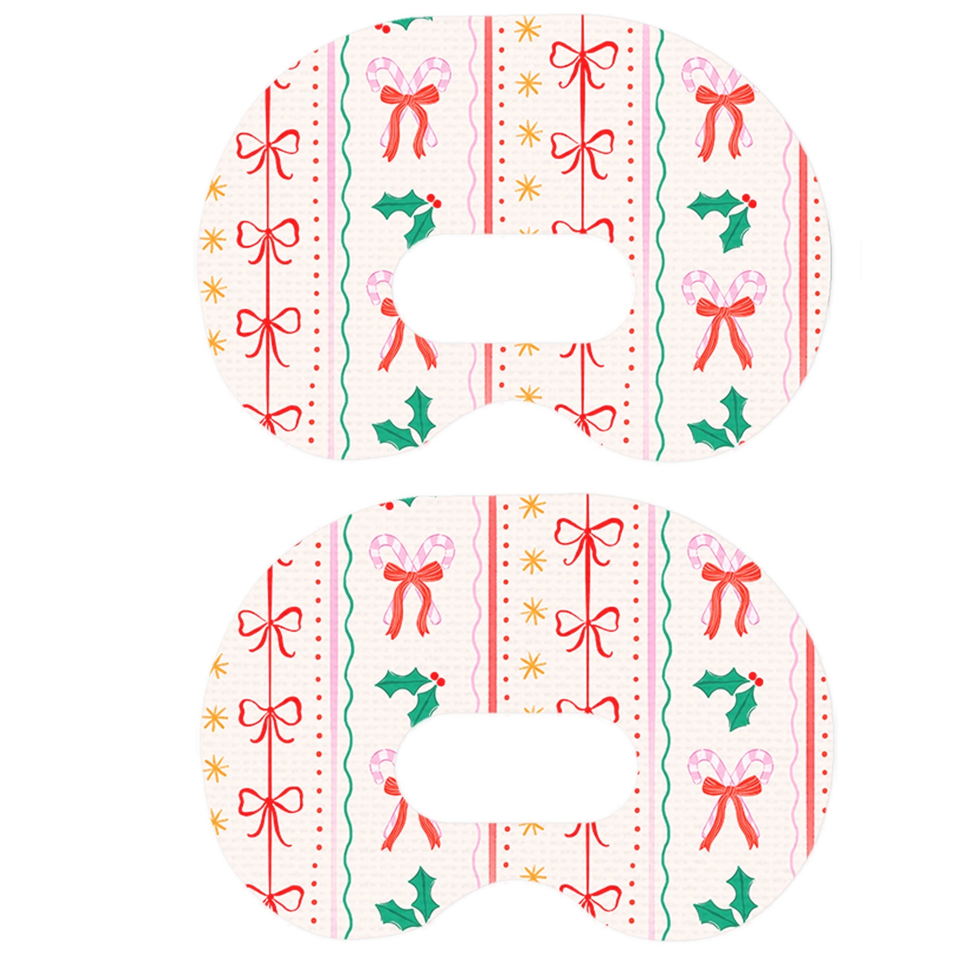 Holly Jolly Ribbon Medtronic Guardian Connect Patch Tape - Pump Peelz Holly Jolly Ribbon Medtronic Guardian Connect Patch Tape - Pump Peelz