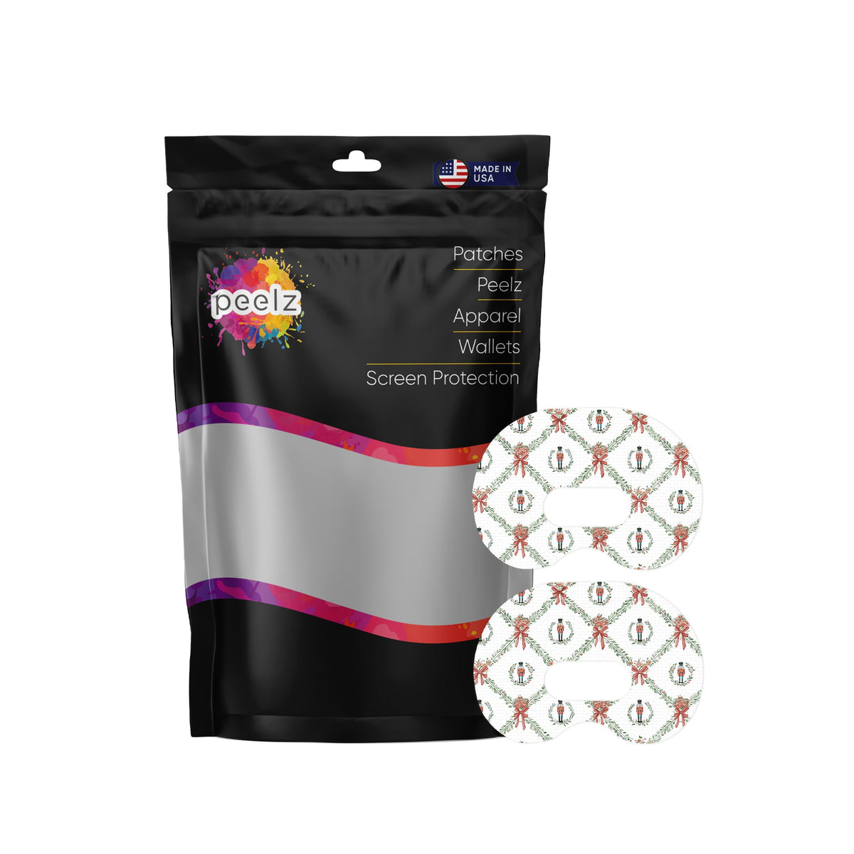 Nutcracker Noel Medtronic Guardian Connect Patch Tape - Pump Peelz Nutcracker Noel Medtronic Guardian Connect Patch Tape - Pump Peelz