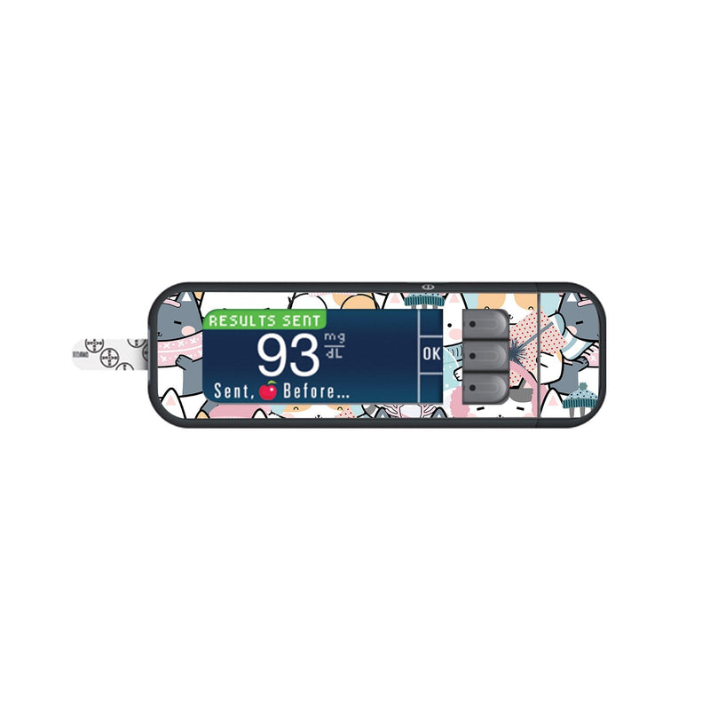 Meowy Christmas Sticker for Bayer Contour Next Glucometer Meowy Christmas Sticker for Bayer Contour Next Glucometer