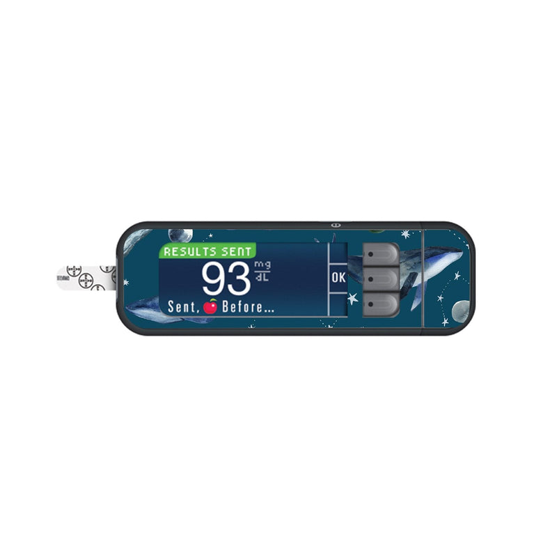 Midnight Whales Sticker for Bayer Contour Next Glucometer Midnight Whales Sticker for Bayer Contour Next Glucometer