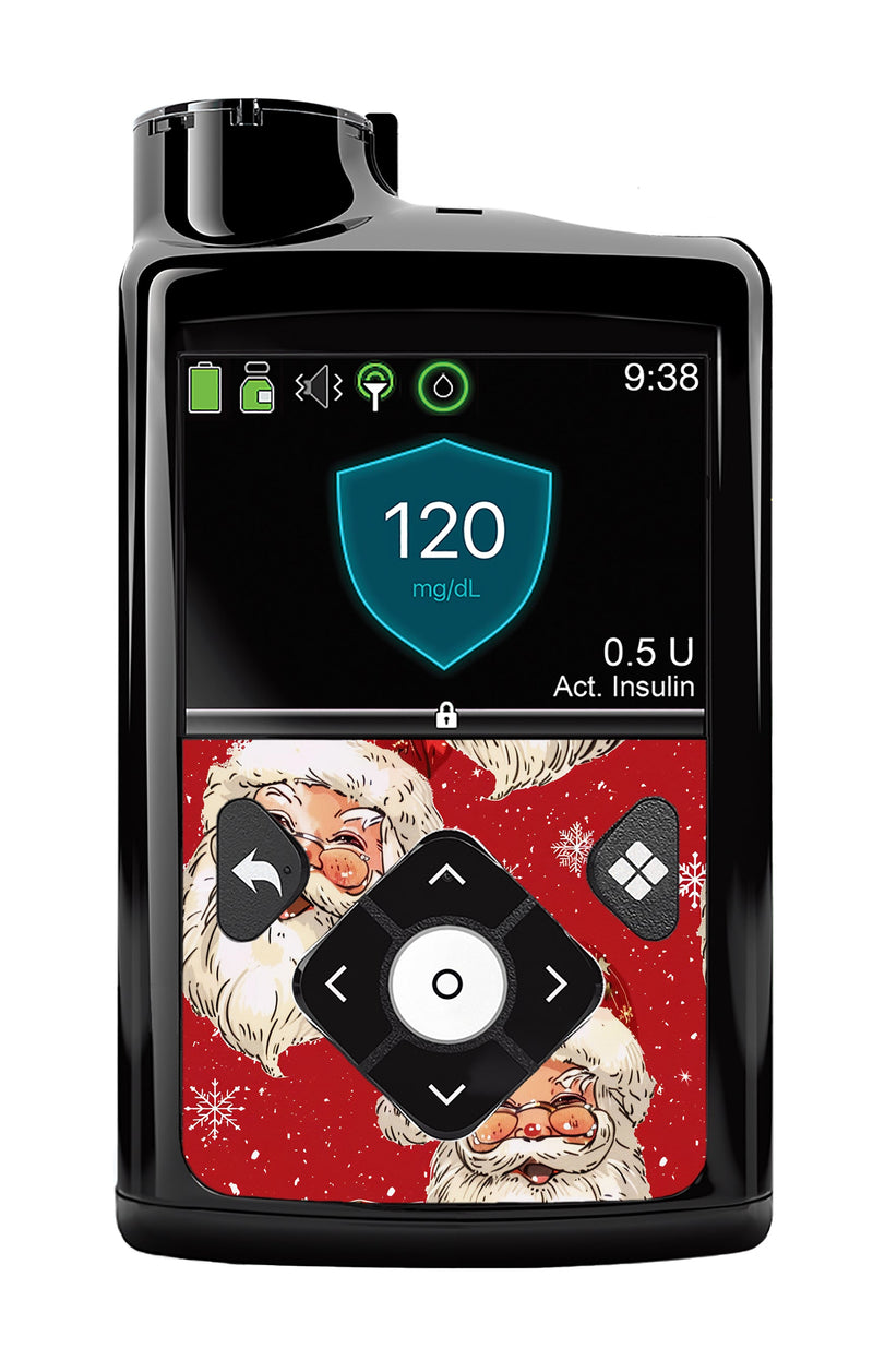 Jolly Old Saint Nick Medtronic MiniMed 770G & 780G Sticker - Pump Peelz Jolly Old Saint Nick Medtronic MiniMed 770G & 780G Sticker - Pump Peelz