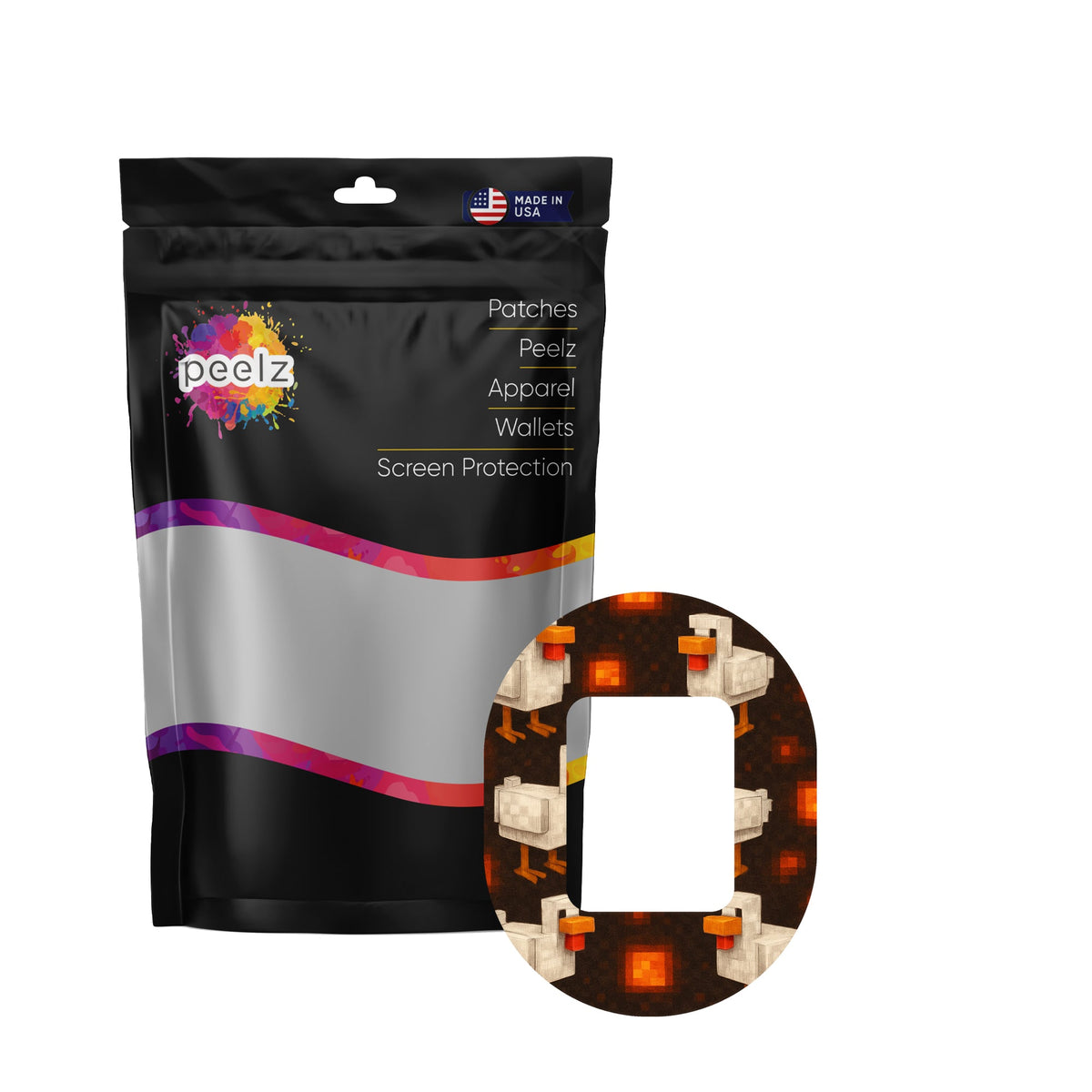 Inferno Chicken Tandem Mobi Decorative Patch Tape - Pump Peelz Inferno Chicken Tandem Mobi Decorative Patch Tape - Pump Peelz