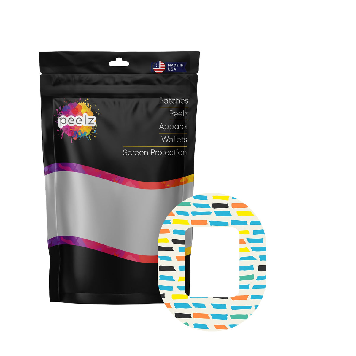 Colorful Sticks Tandem Mobi Decorative Patch Tape - Pump Peelz Colorful Sticks Tandem Mobi Decorative Patch Tape - Pump Peelz