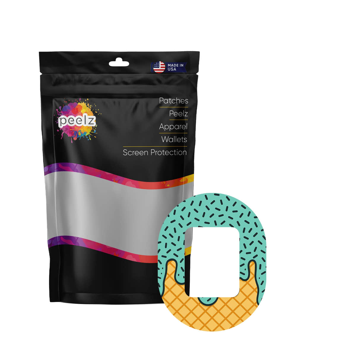 Ice Cream Social Tandem Mobi Decorative Patch Tape - Pump Peelz Ice Cream Social Tandem Mobi Decorative Patch Tape - Pump Peelz