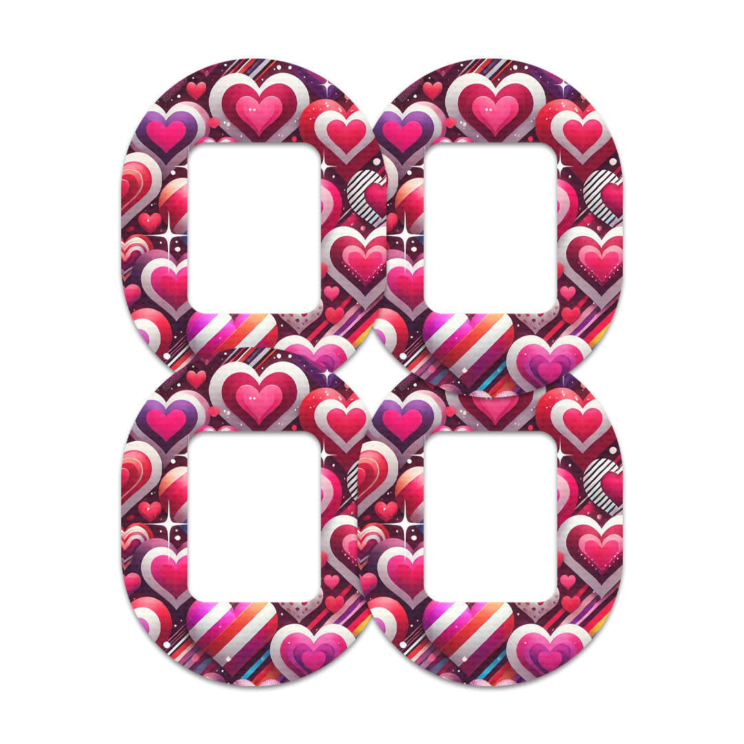 Sparkly Hearts Tandem Mobi Decorative Patch Tape - Pump Peelz Sparkly Hearts Tandem Mobi Decorative Patch Tape - Pump Peelz