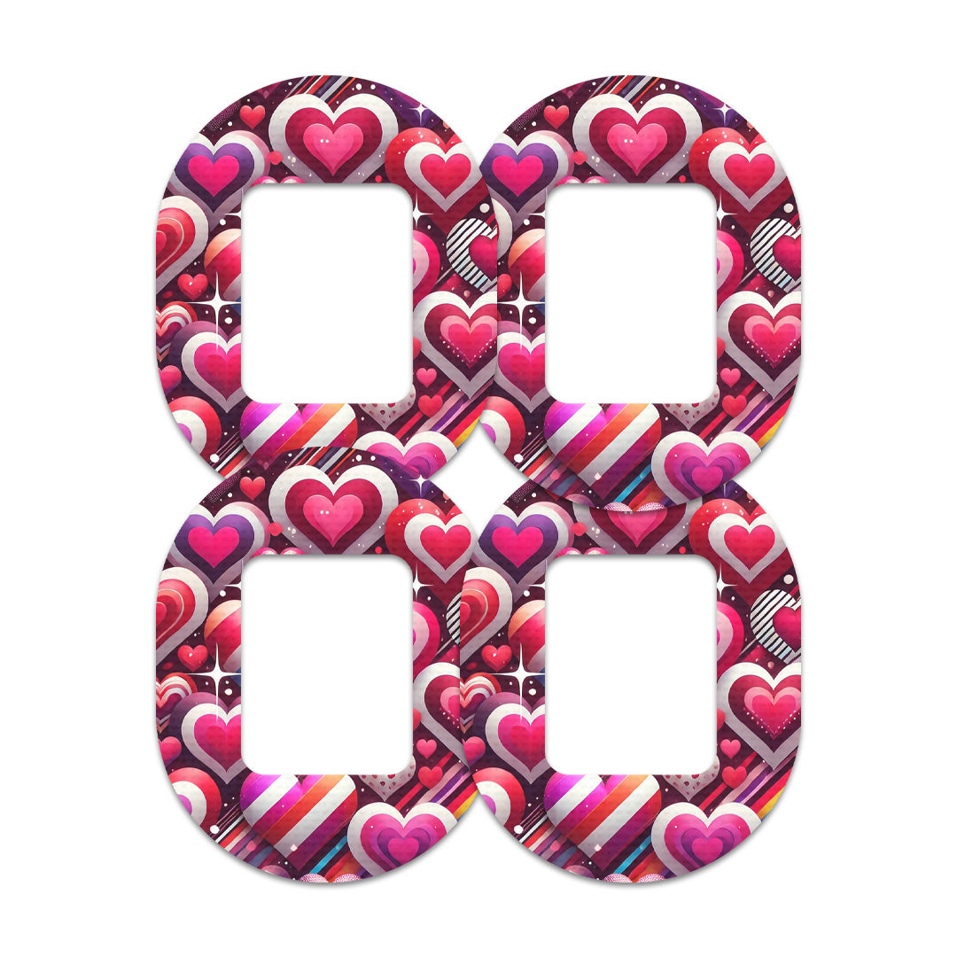 Sparkly Hearts Tandem Mobi Decorative Patch Tape - Pump Peelz Sparkly Hearts Tandem Mobi Decorative Patch Tape - Pump Peelz