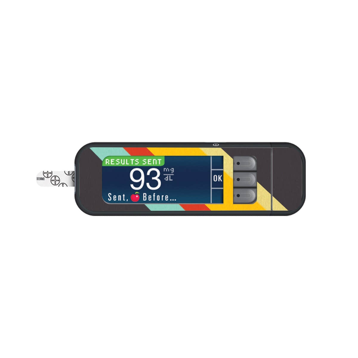 Monaco Stripes Sticker for Bayer Contour Next Glucometer Monaco Stripes Sticker for Bayer Contour Next Glucometer
