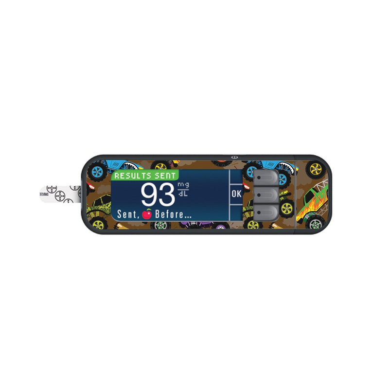 Monster Trucks Sticker for Bayer Contour Next Glucometer Monster Trucks Sticker for Bayer Contour Next Glucometer