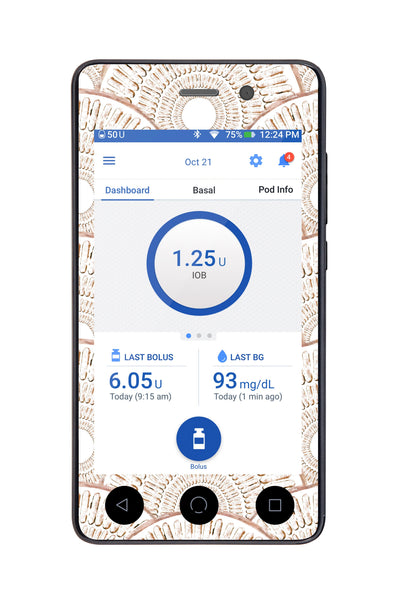Mosaic Sticker for Omnipod DASH® PDM – Pump Peelz Mosaic Sticker for Omnipod DASH® PDM – Pump Peelz