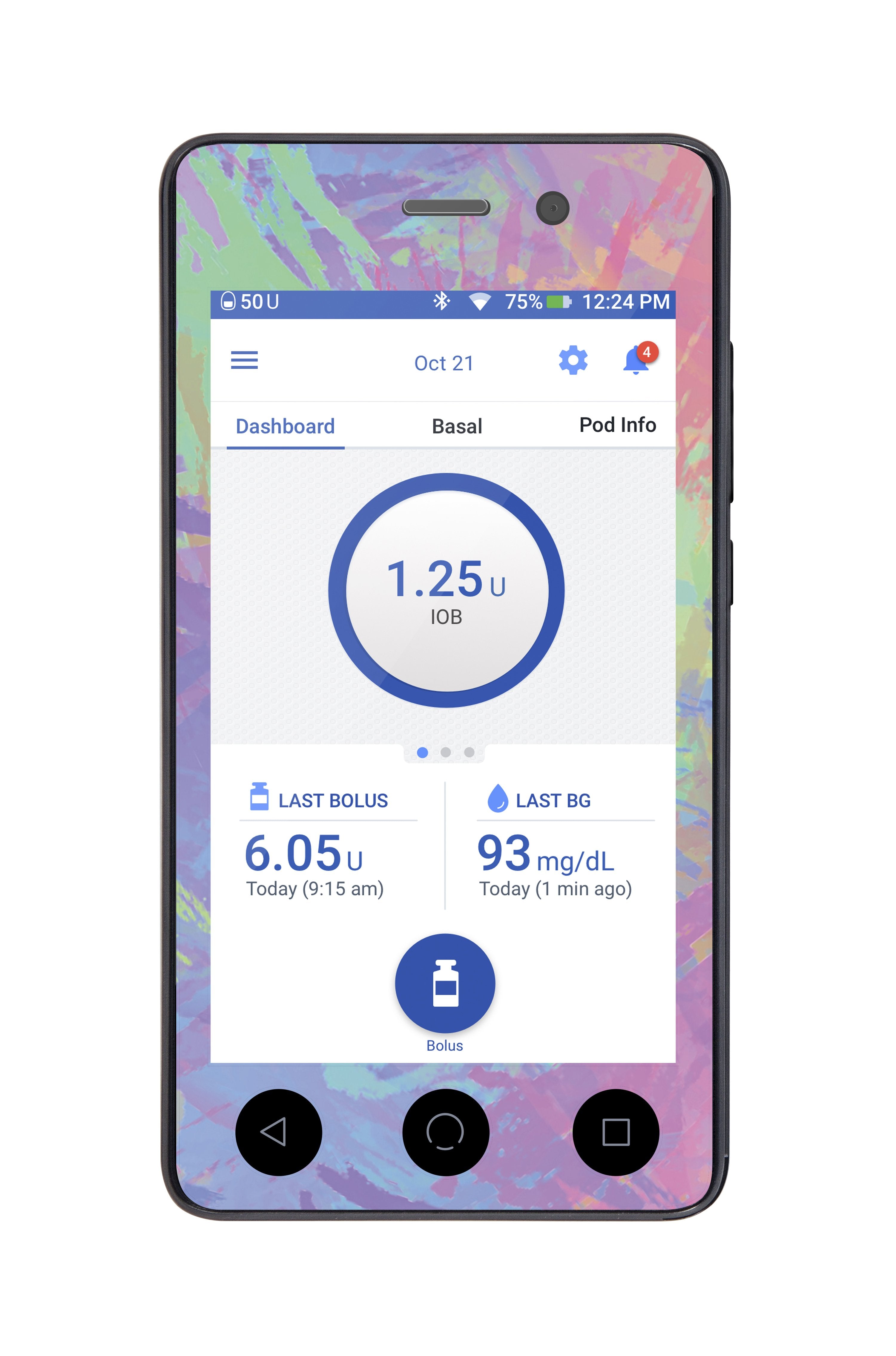 Multi-Color Sticker for Omnipod DASH® PDM – Pump Peelz Multi-Color Sticker for Omnipod DASH® PDM – Pump Peelz
