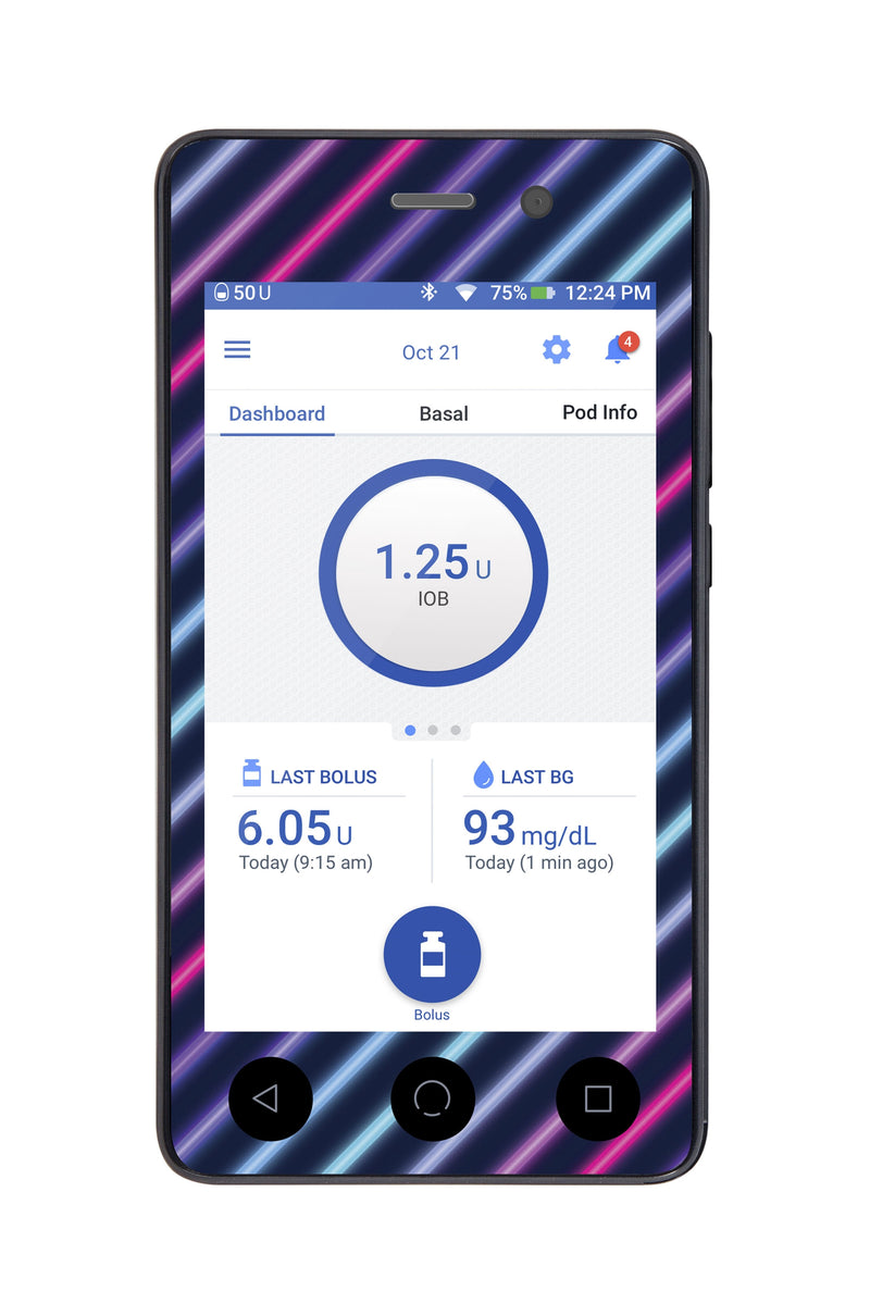 Neon Stripes Sticker for Omnipod DASH® PDM – Pump Peelz Neon Stripes Sticker for Omnipod DASH® PDM – Pump Peelz