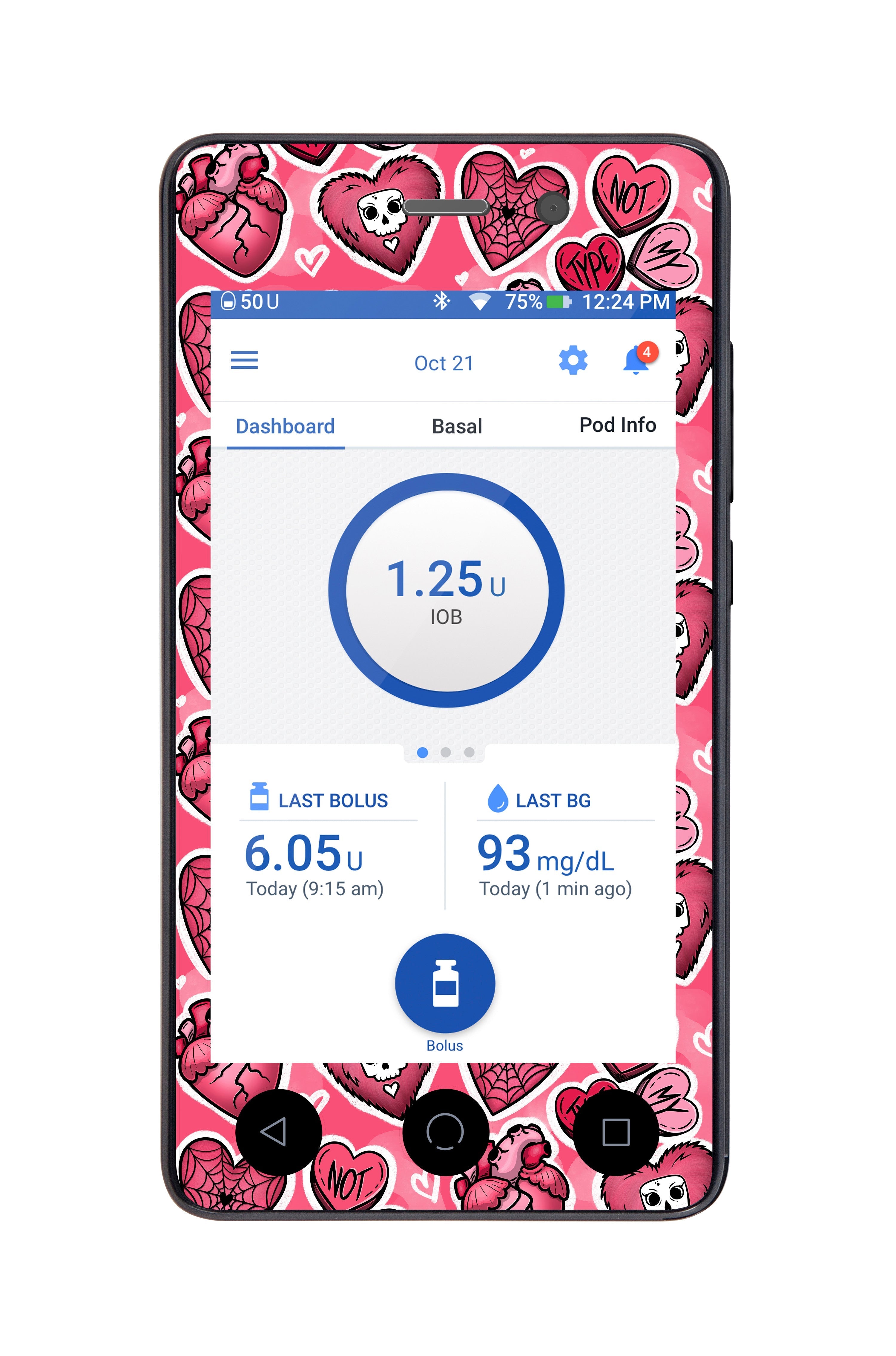 Not My Type Sticker for Omnipod DASH® PDM – Pump Peelz Not My Type Sticker for Omnipod DASH® PDM – Pump Peelz