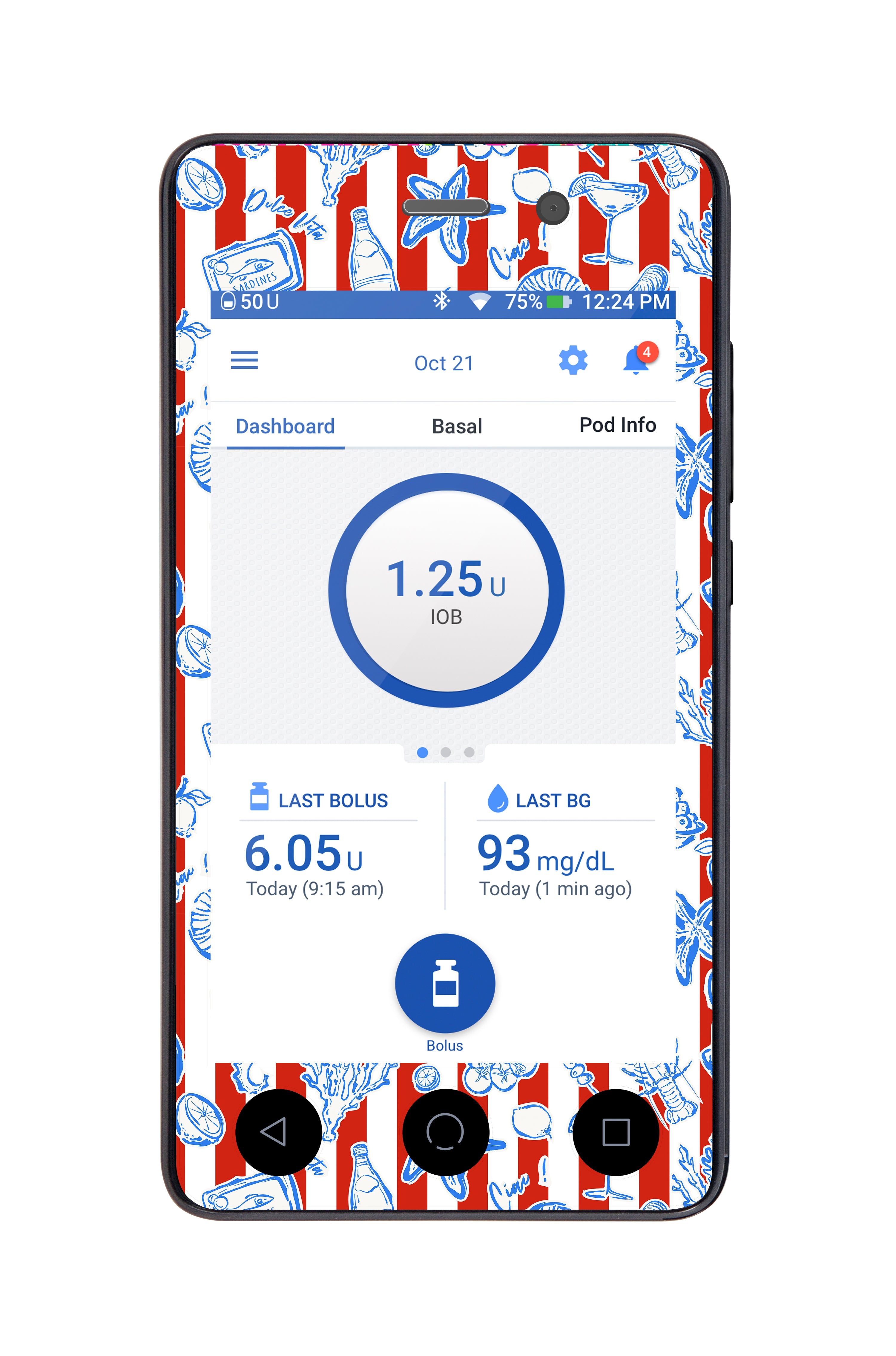 Spritz Parade Sticker for Omnipod DASH® PDM – Pump Peelz Spritz Parade Sticker for Omnipod DASH® PDM – Pump Peelz