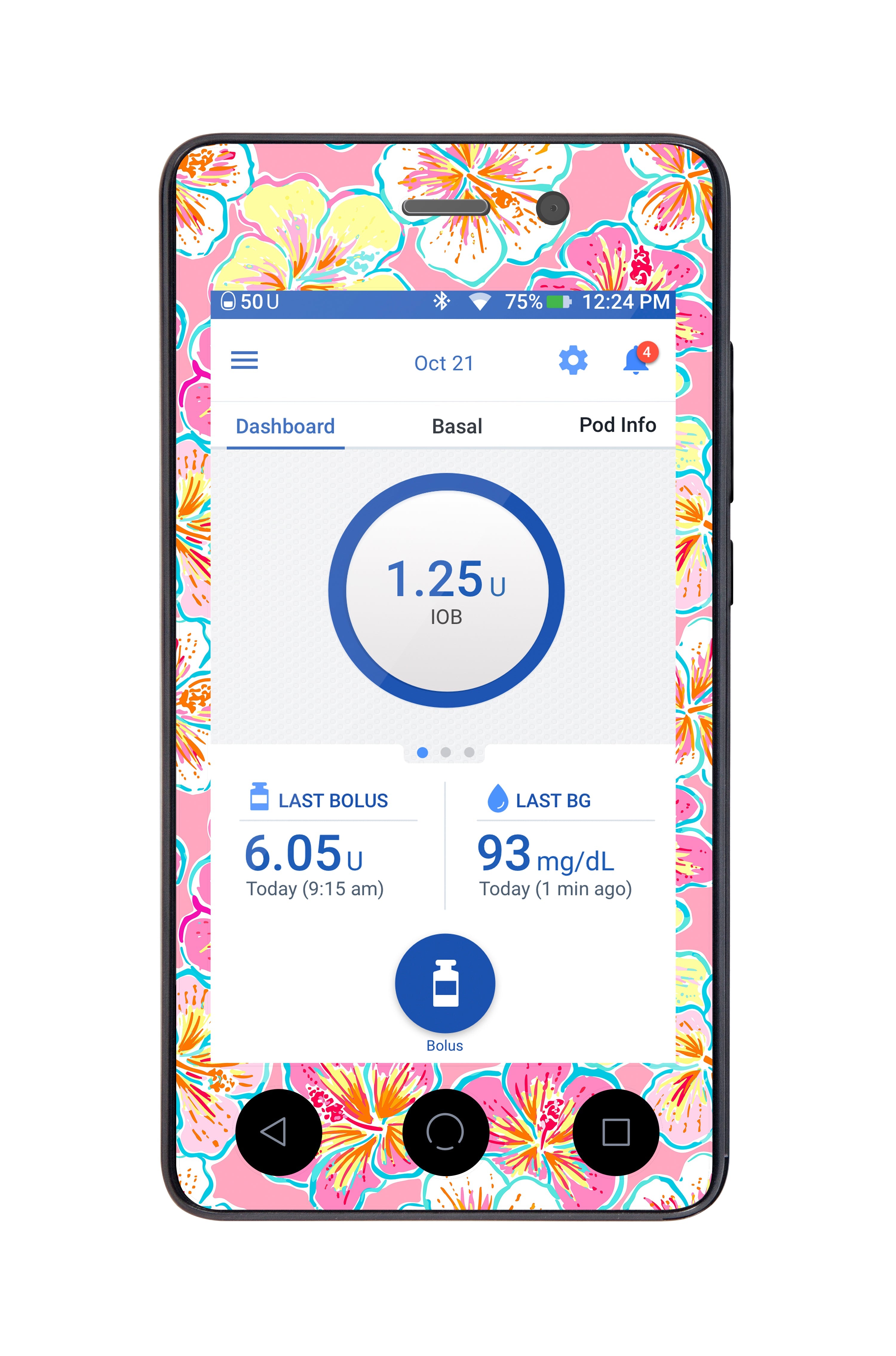 Tropic Crush Sticker for Omnipod DASH® PDM – Pump Peelz Tropic Crush Sticker for Omnipod DASH® PDM – Pump Peelz