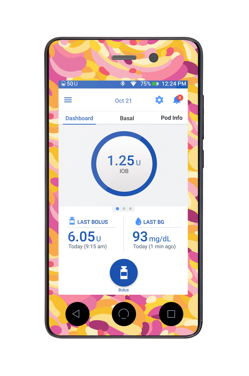 Jelly Swirl Sticker for Omnipod DASH ® PDM – Pump Peelz Jelly Swirl Sticker for Omnipod DASH ® PDM – Pump Peelz