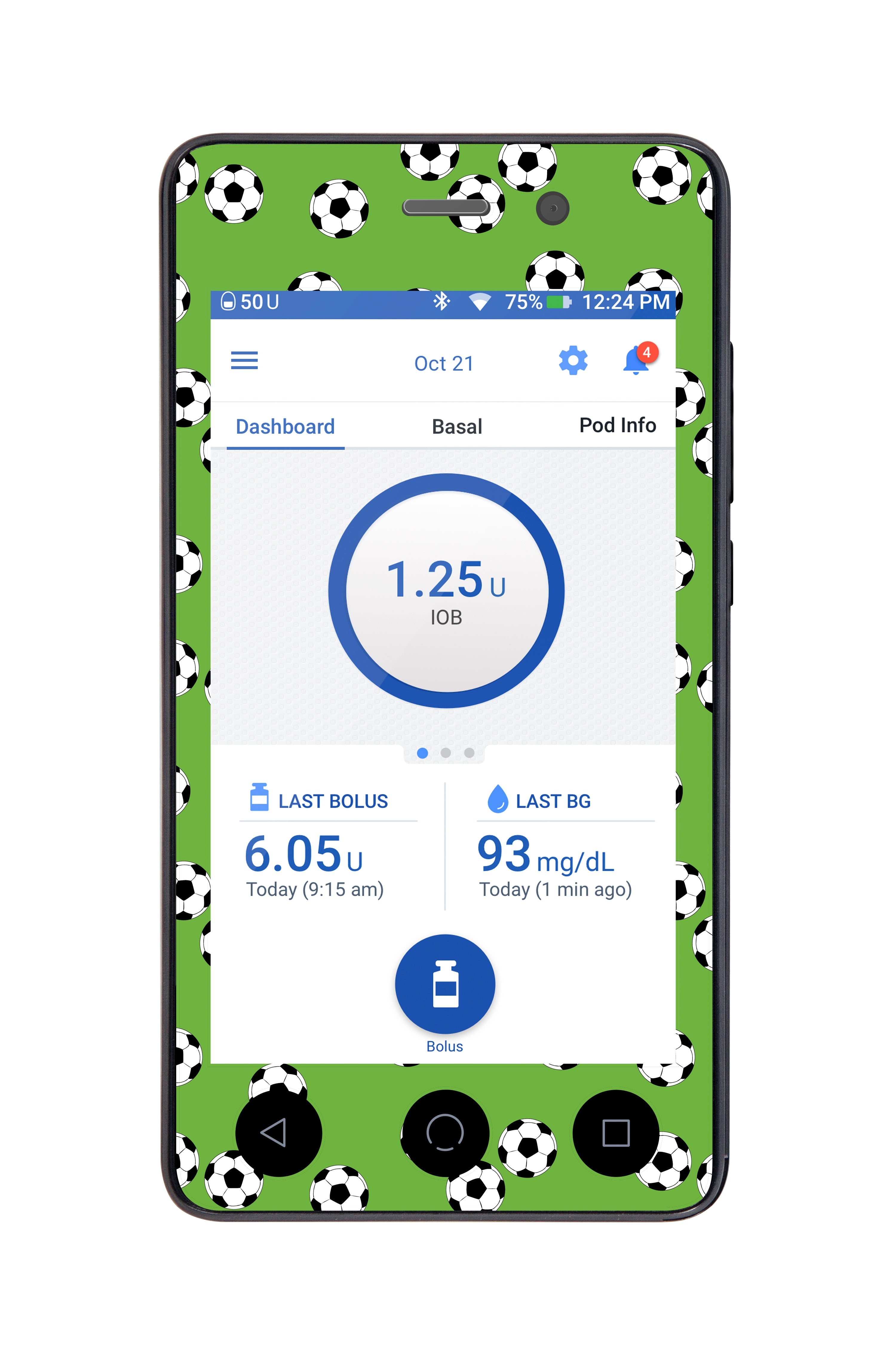 Kickoff Sticker for Omnipod DASH ® PDM – Pump Peelz Kickoff Sticker for Omnipod DASH ® PDM – Pump Peelz