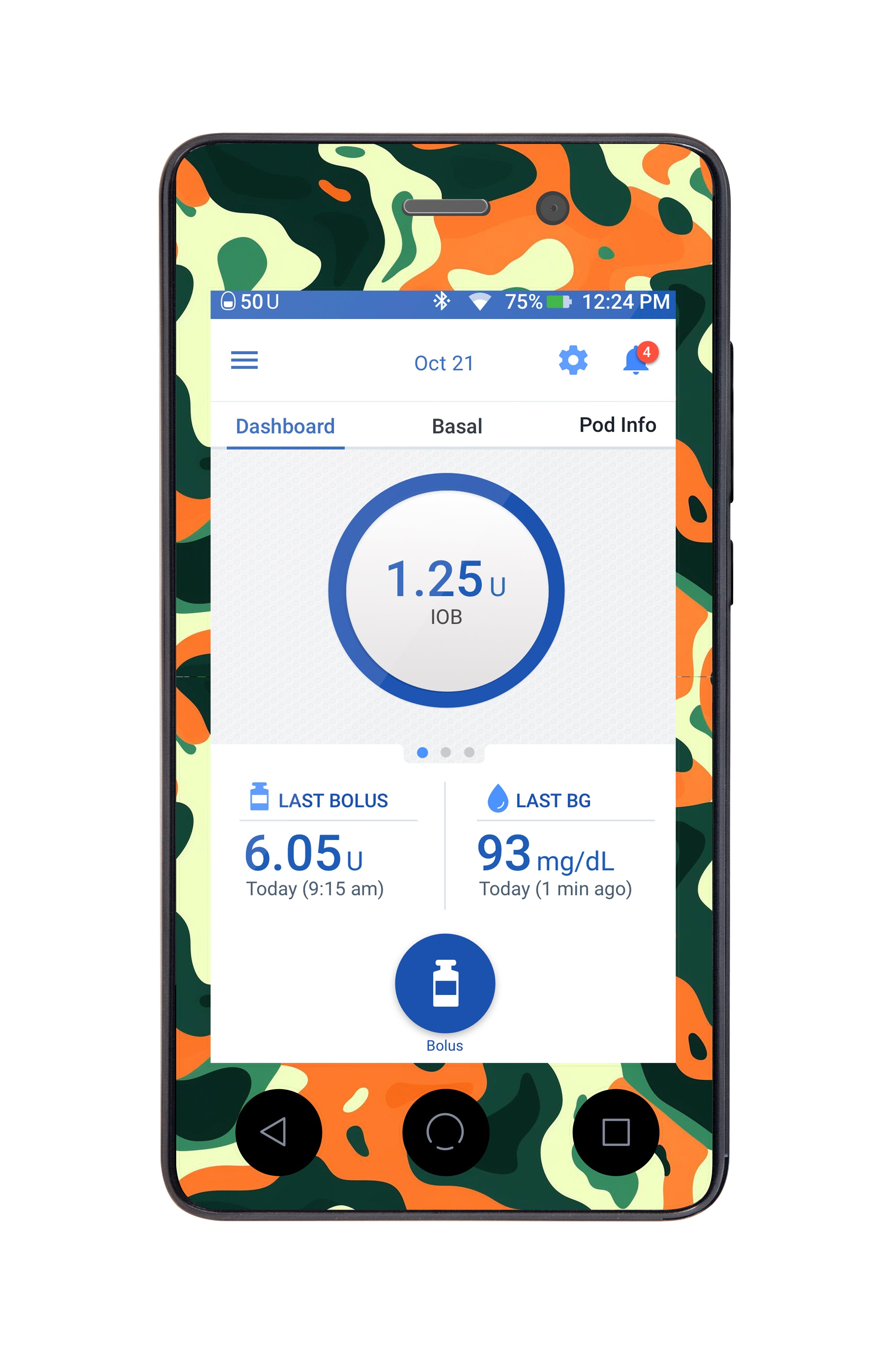 Wild Current Sticker for Omnipod DASH ® PDM – Pump Peelz Wild Current Sticker for Omnipod DASH ® PDM – Pump Peelz