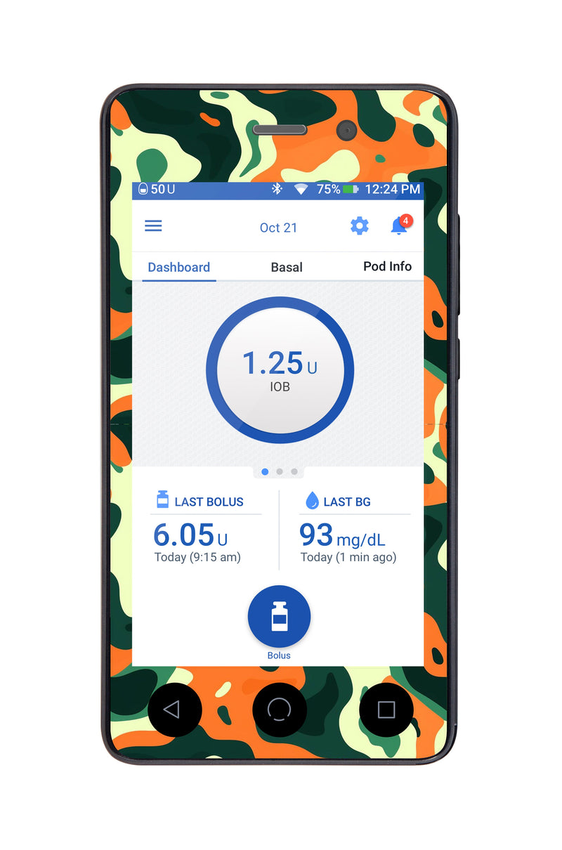 Wild Current Sticker for Omnipod DASH ® PDM – Pump Peelz Wild Current Sticker for Omnipod DASH ® PDM – Pump Peelz