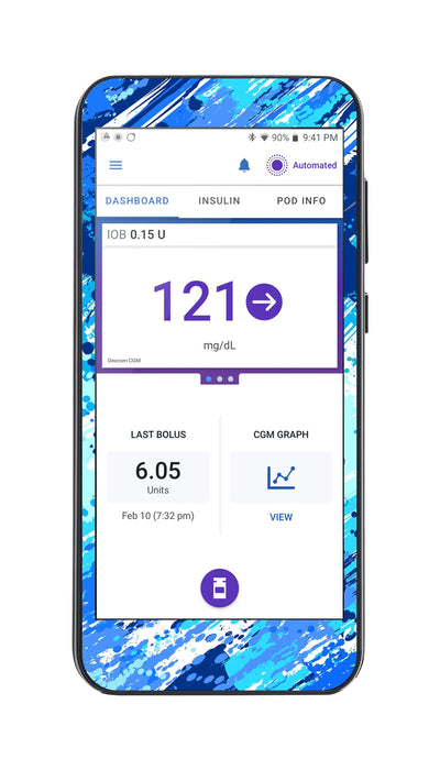 Beta Blue Sticker for Omnipod® 5 Controller – Pump Peelz Beta Blue Sticker for Omnipod® 5 Controller – Pump Peelz