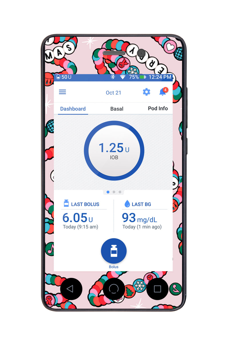 Merry Swiftmas Sticker for Omnipod DASH® PDM – Pump Peelz Merry Swiftmas Sticker for Omnipod DASH® PDM – Pump Peelz