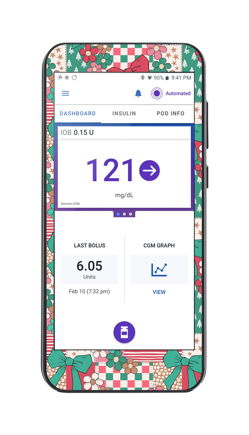 Merry Coquette Sticker for Omnipod® 5 Controller – Pump Peelz Merry Coquette Sticker for Omnipod® 5 Controller – Pump Peelz