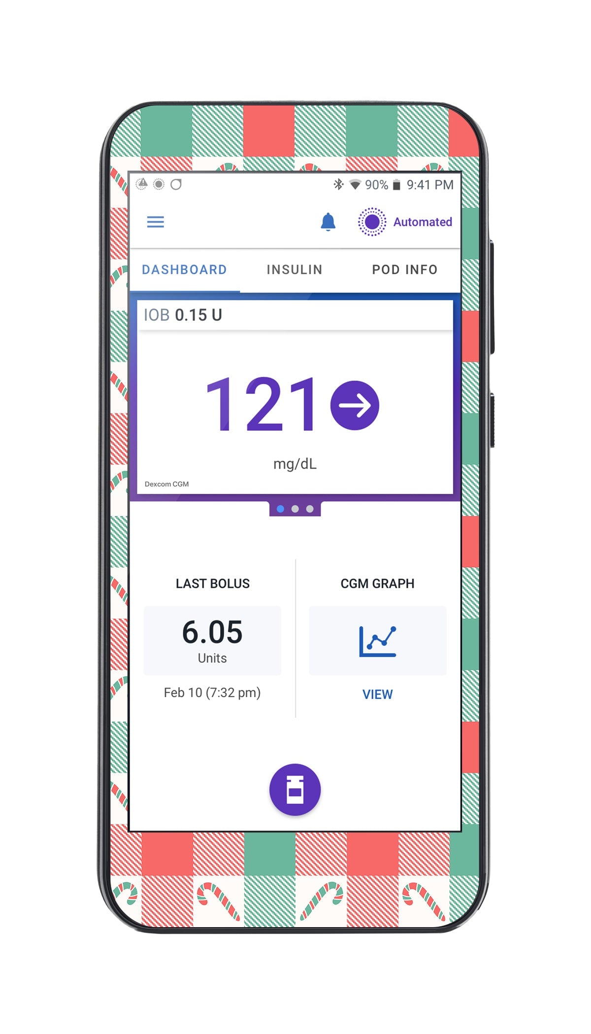 Peppermint Plaid Sticker for Omnipod® 5 Controller – Pump Peelz Peppermint Plaid Sticker for Omnipod® 5 Controller – Pump Peelz