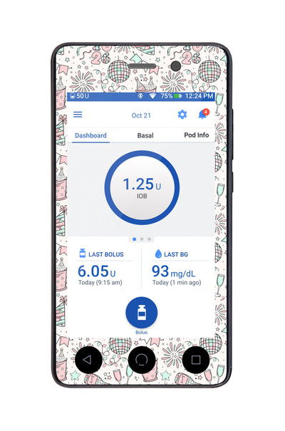 Cheers to '26 Sticker for Omnipod DASH® PDM – Pump Peelz Cheers to '26 Sticker for Omnipod DASH® PDM – Pump Peelz