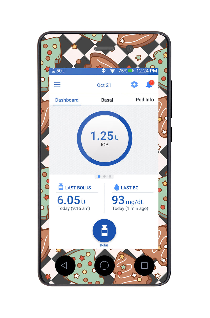 Sweet Tree Treats Sticker for Omnipod DASH® PDM – Pump Peelz Sweet Tree Treats Sticker for Omnipod DASH® PDM – Pump Peelz