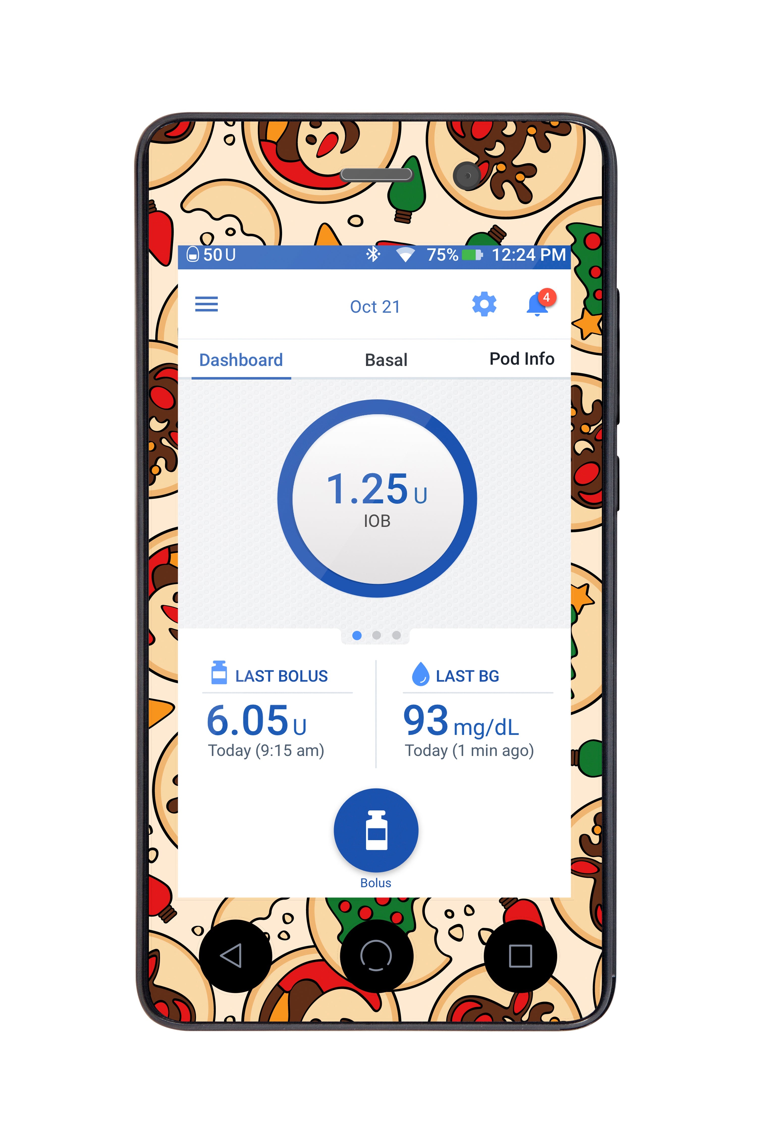 Santa's Cookies Sticker for Omnipod DASH® PDM – Pump Peelz Santa's Cookies Sticker for Omnipod DASH® PDM – Pump Peelz