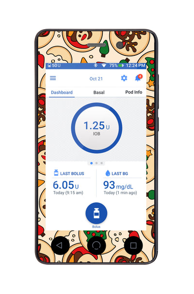 Santa's Cookies Sticker for Omnipod DASH® PDM – Pump Peelz Santa's Cookies Sticker for Omnipod DASH® PDM – Pump Peelz