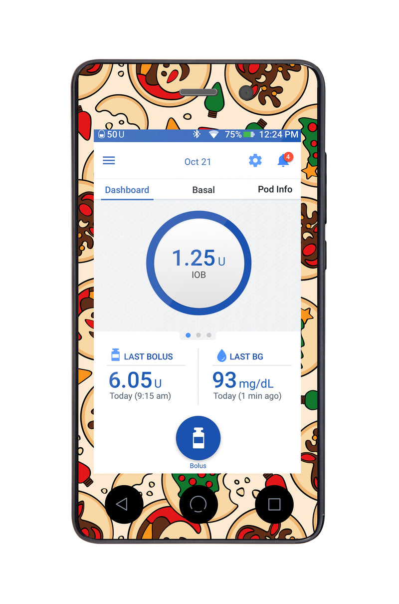 Santa's Cookies Sticker for Omnipod DASH® PDM – Pump Peelz Santa's Cookies Sticker for Omnipod DASH® PDM – Pump Peelz
