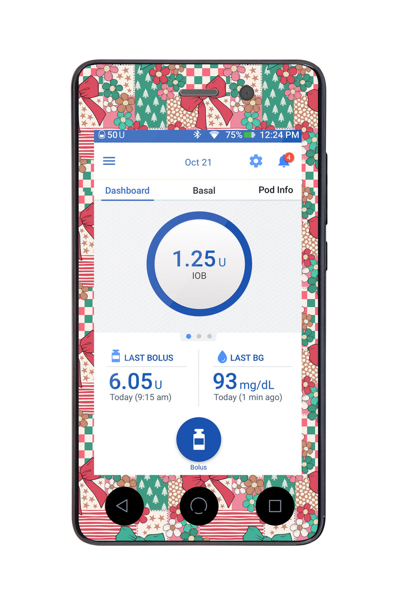 Merry Coquette Sticker for Omnipod DASH® PDM – Pump Peelz Merry Coquette Sticker for Omnipod DASH® PDM – Pump Peelz