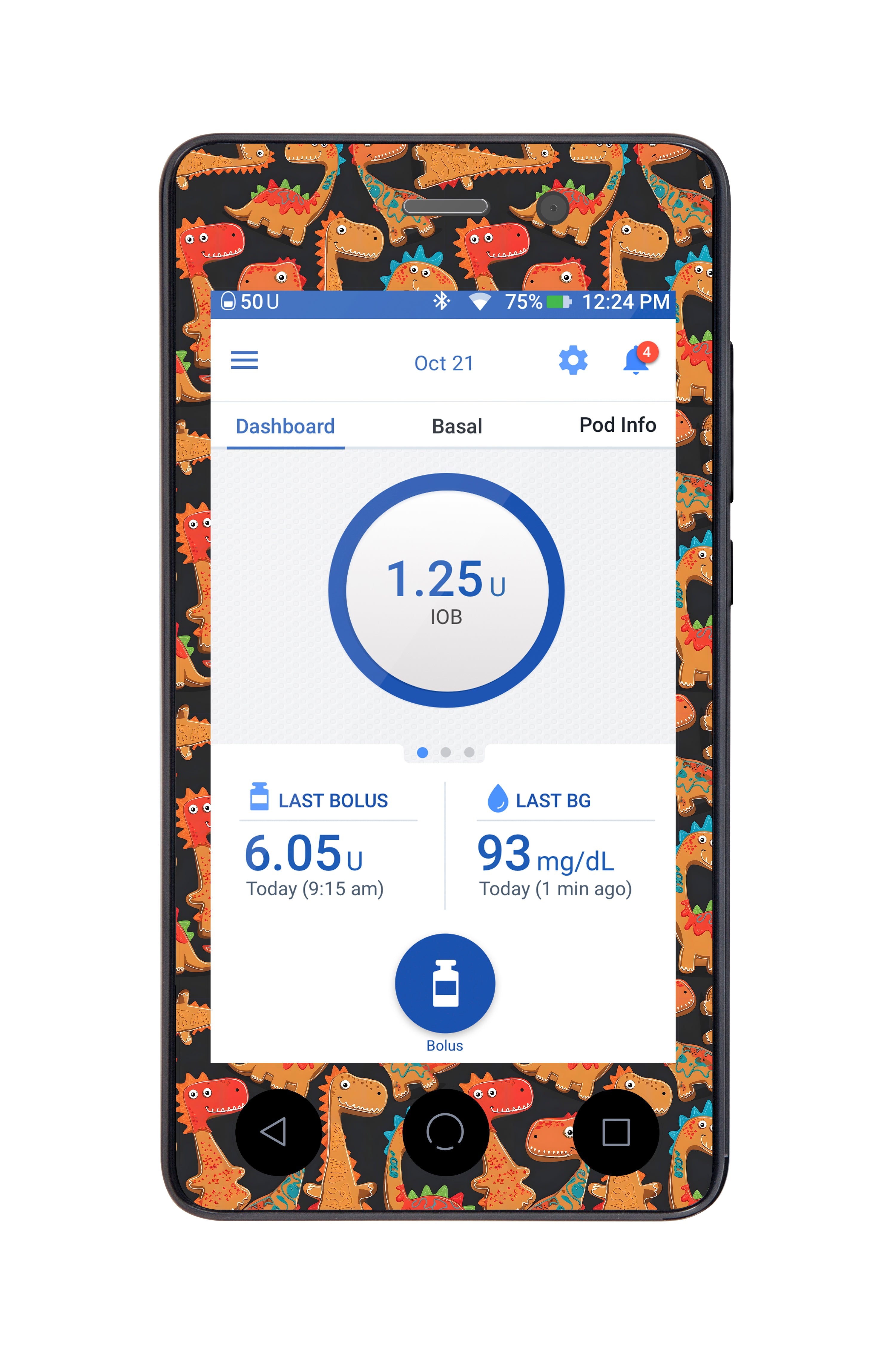 Jurassic Gingerbread Sticker for Omnipod DASH® PDM – Pump Peelz Jurassic Gingerbread Sticker for Omnipod DASH® PDM – Pump Peelz