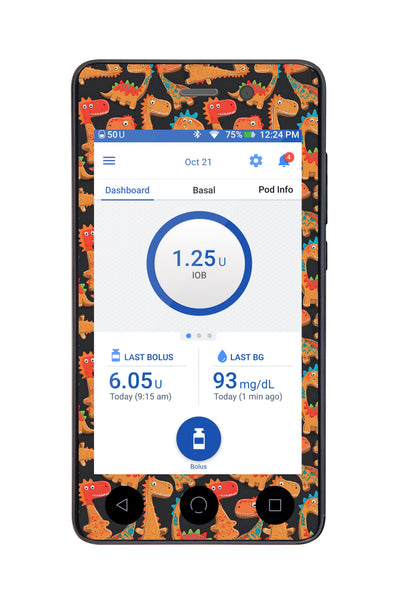 Jurassic Gingerbread Sticker for Omnipod DASH® PDM – Pump Peelz Jurassic Gingerbread Sticker for Omnipod DASH® PDM – Pump Peelz