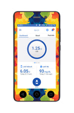 Bright Tie Dye Sticker for Omnipod DASH ® PDM – Pump Peelz Bright Tie Dye Sticker for Omnipod DASH ® PDM – Pump Peelz